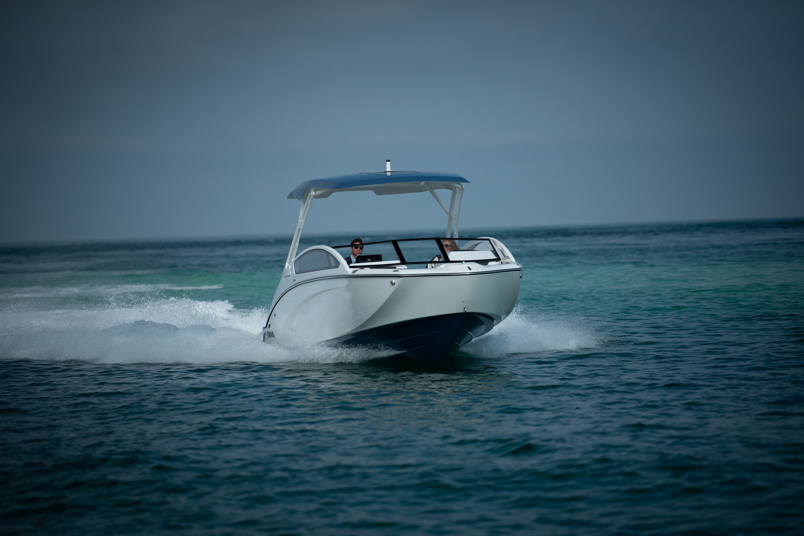 Boat underway on the sea