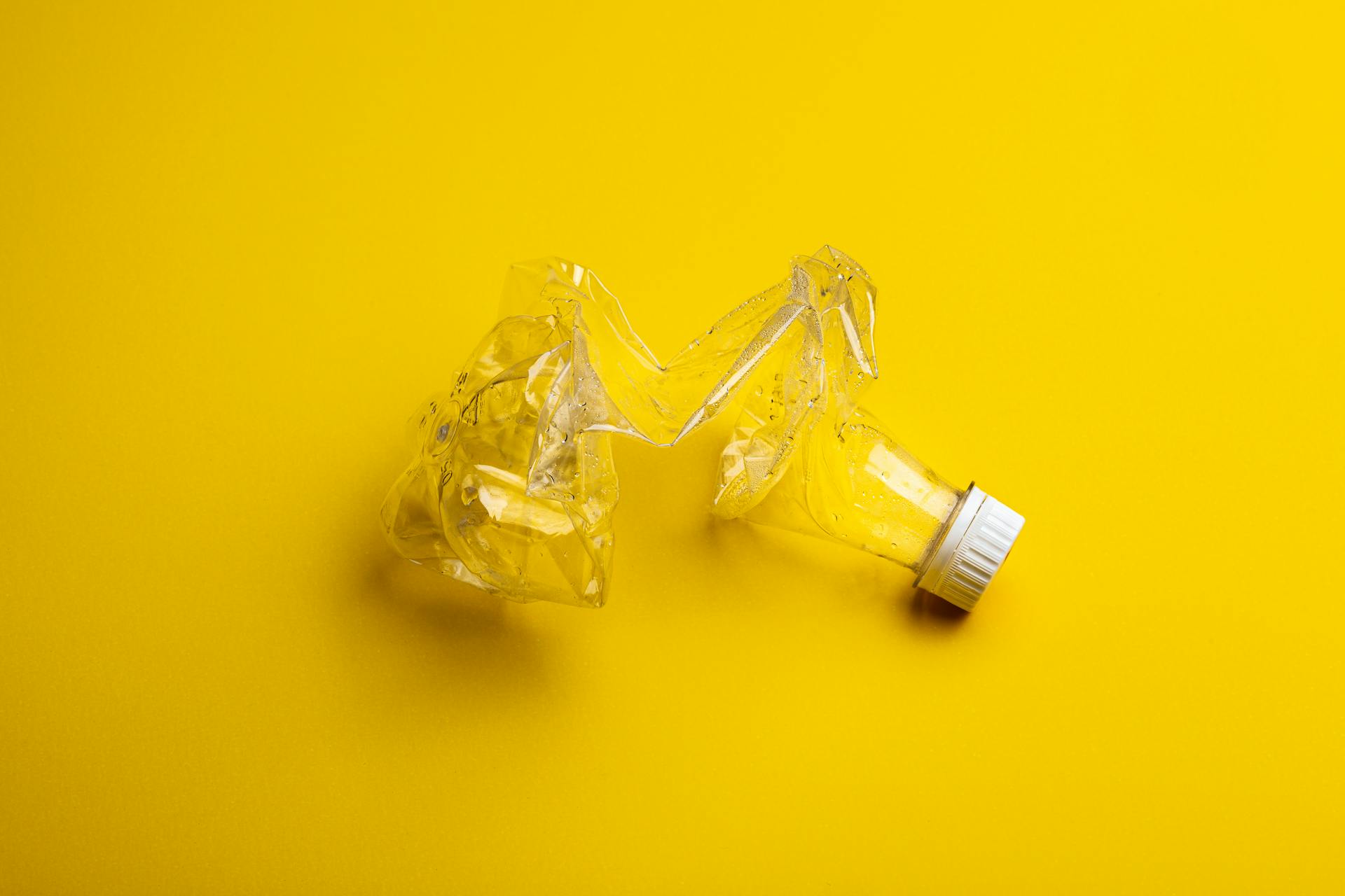 Clear plastic Bottle With White Cap