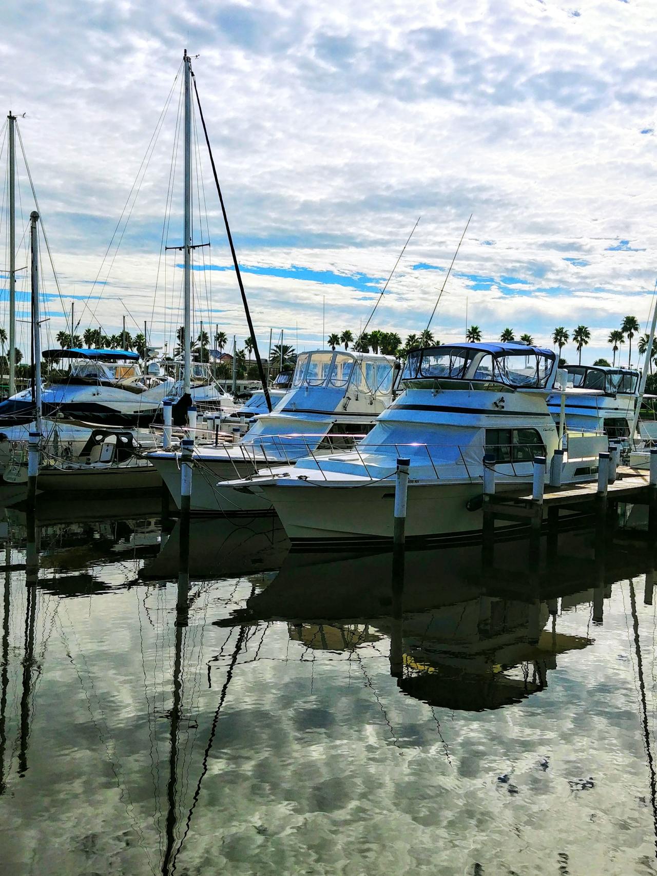 Boat tied to a dock