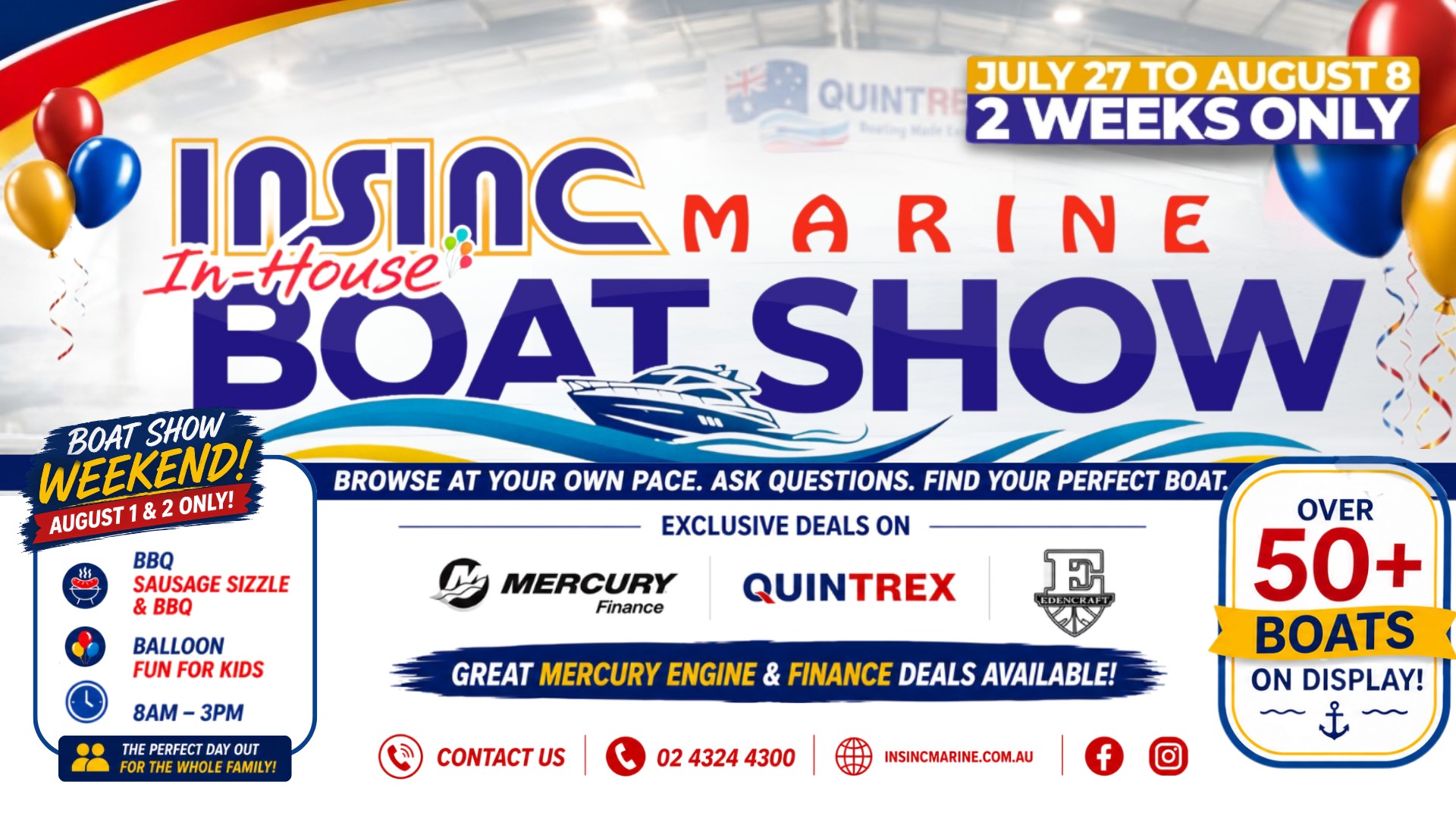 insinc marine inhouse boat show banner