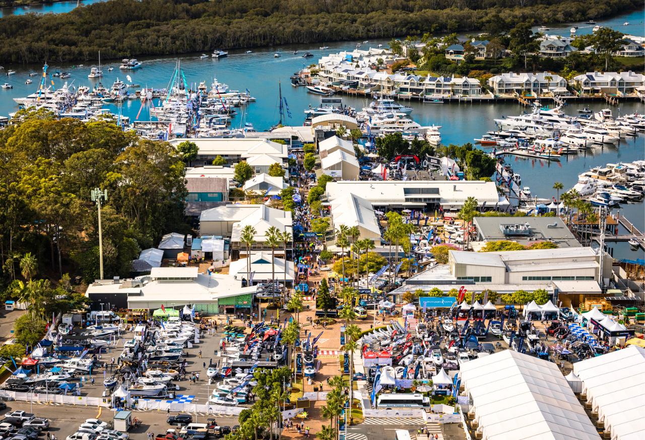 Bird's eye view of the Sanctuary Cover Boat Show