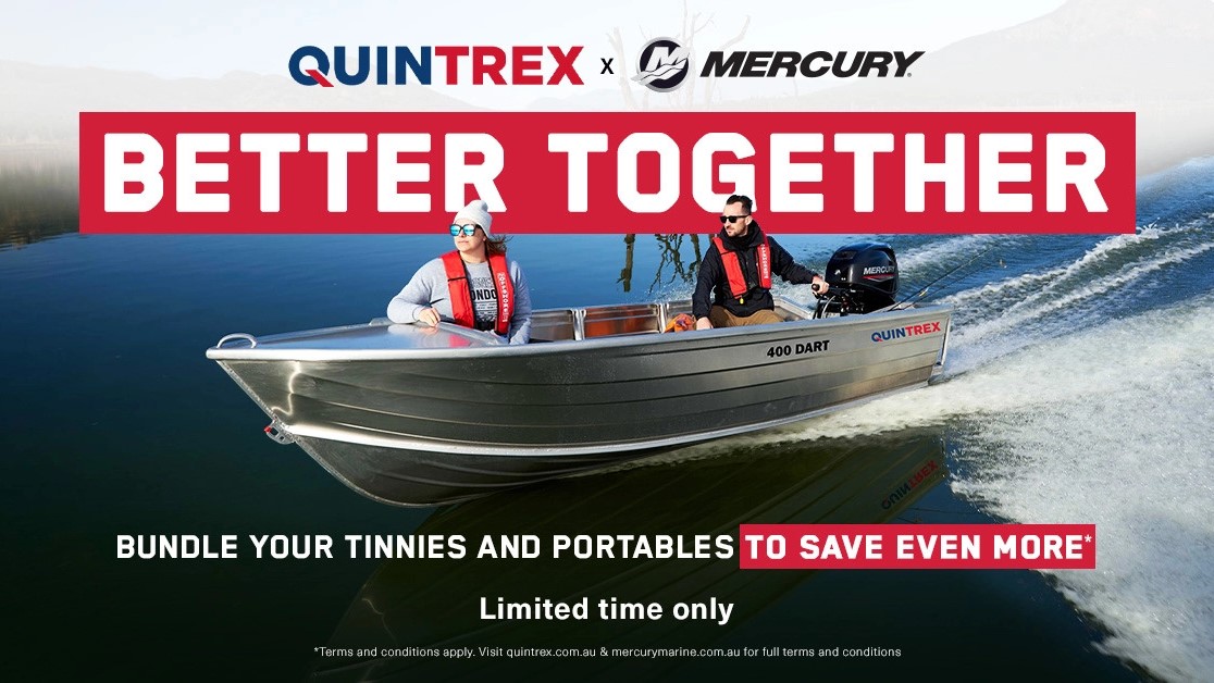 quintrex x mercury better together promo banner