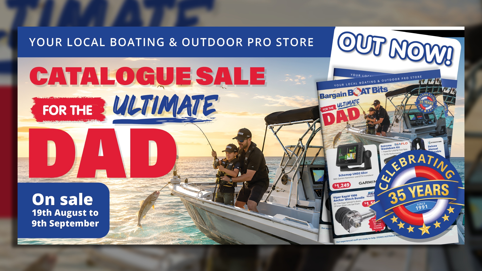 bargain boat bits father's day sale banner