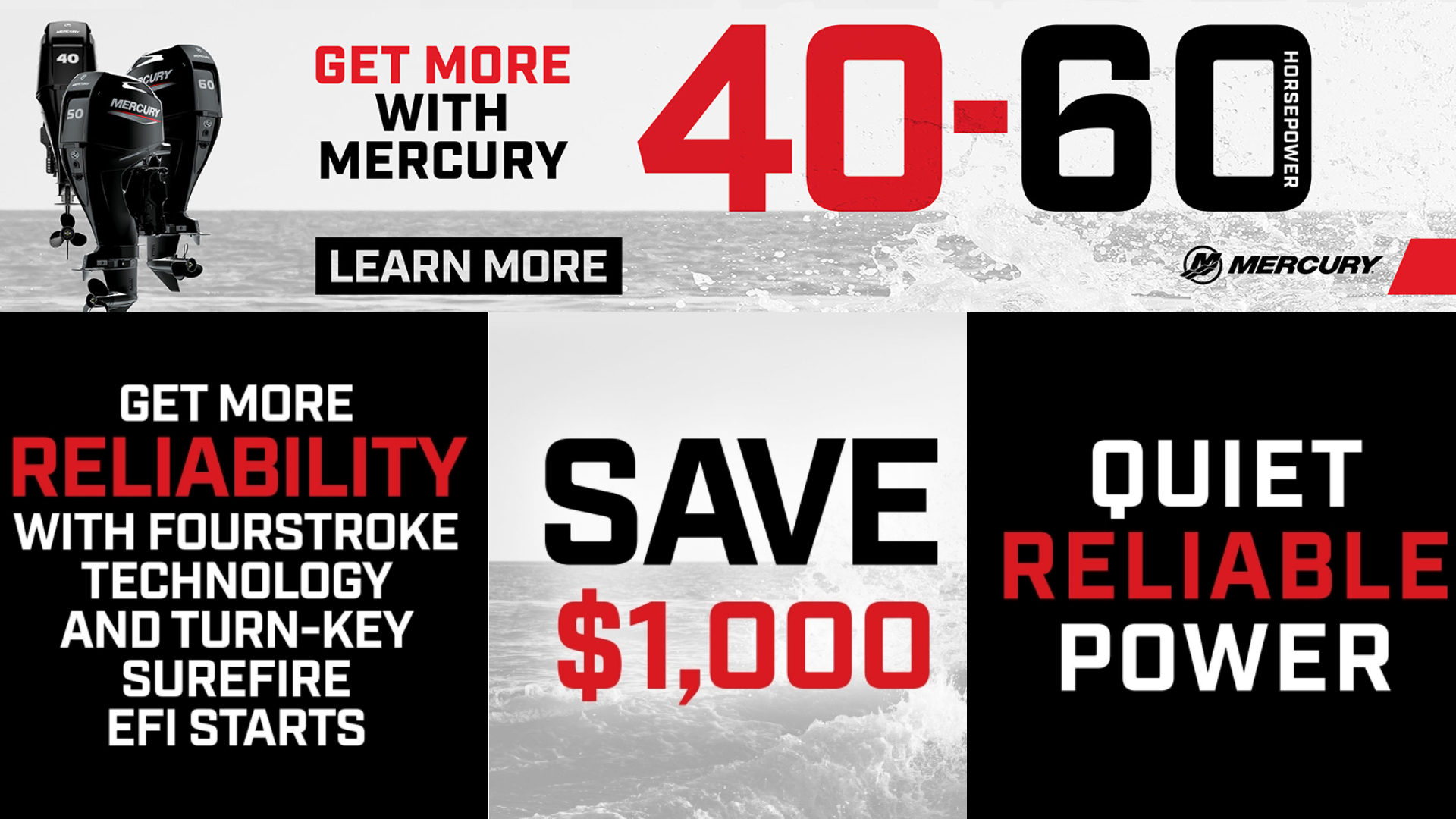 mercury 40-60hp fourstroke outboard promo banner