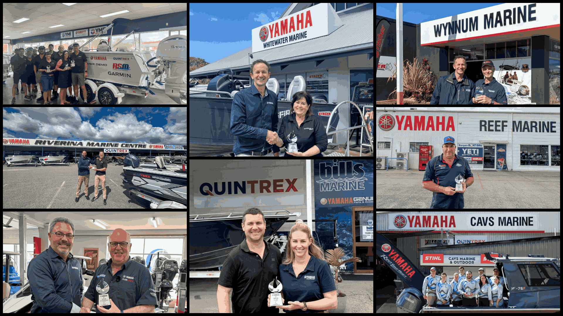 collage of yamaha elite dealers