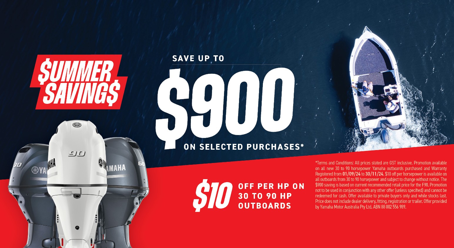 Yamaha Outboard Summer Promo banner