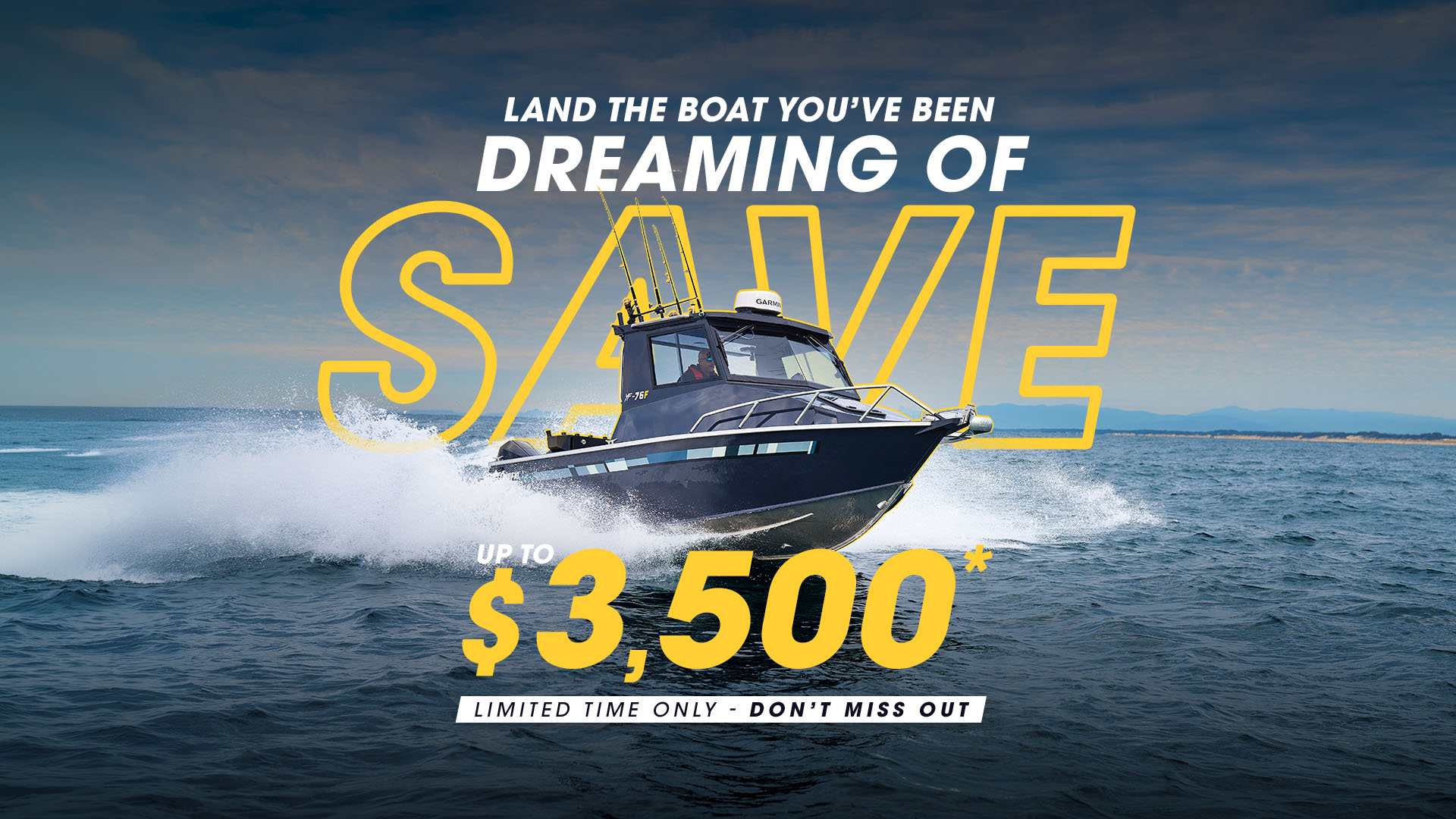 yellowfin save 3500 promo banner