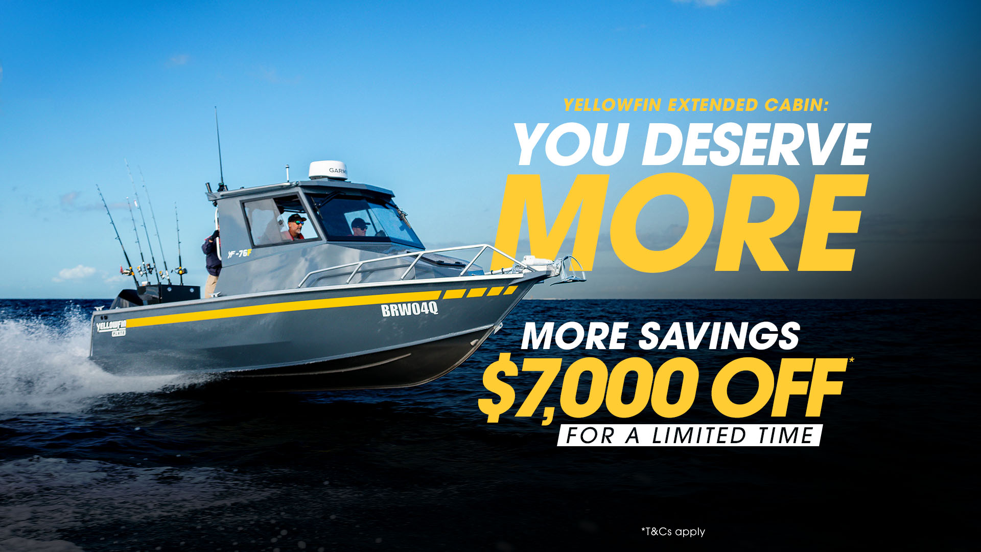 Yellowfin Extended Cabin Promo banner