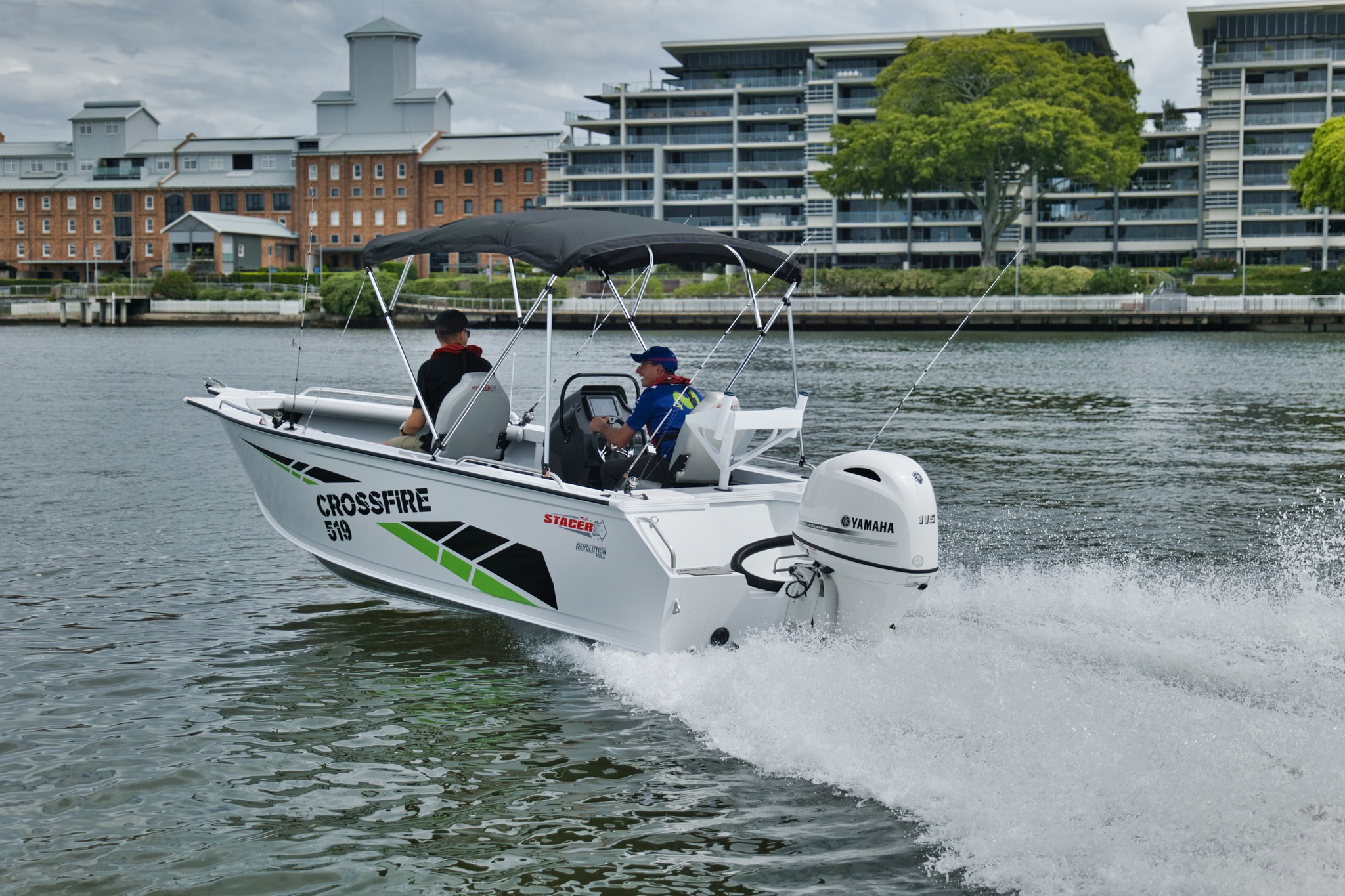 Two boaters on a Crossfire