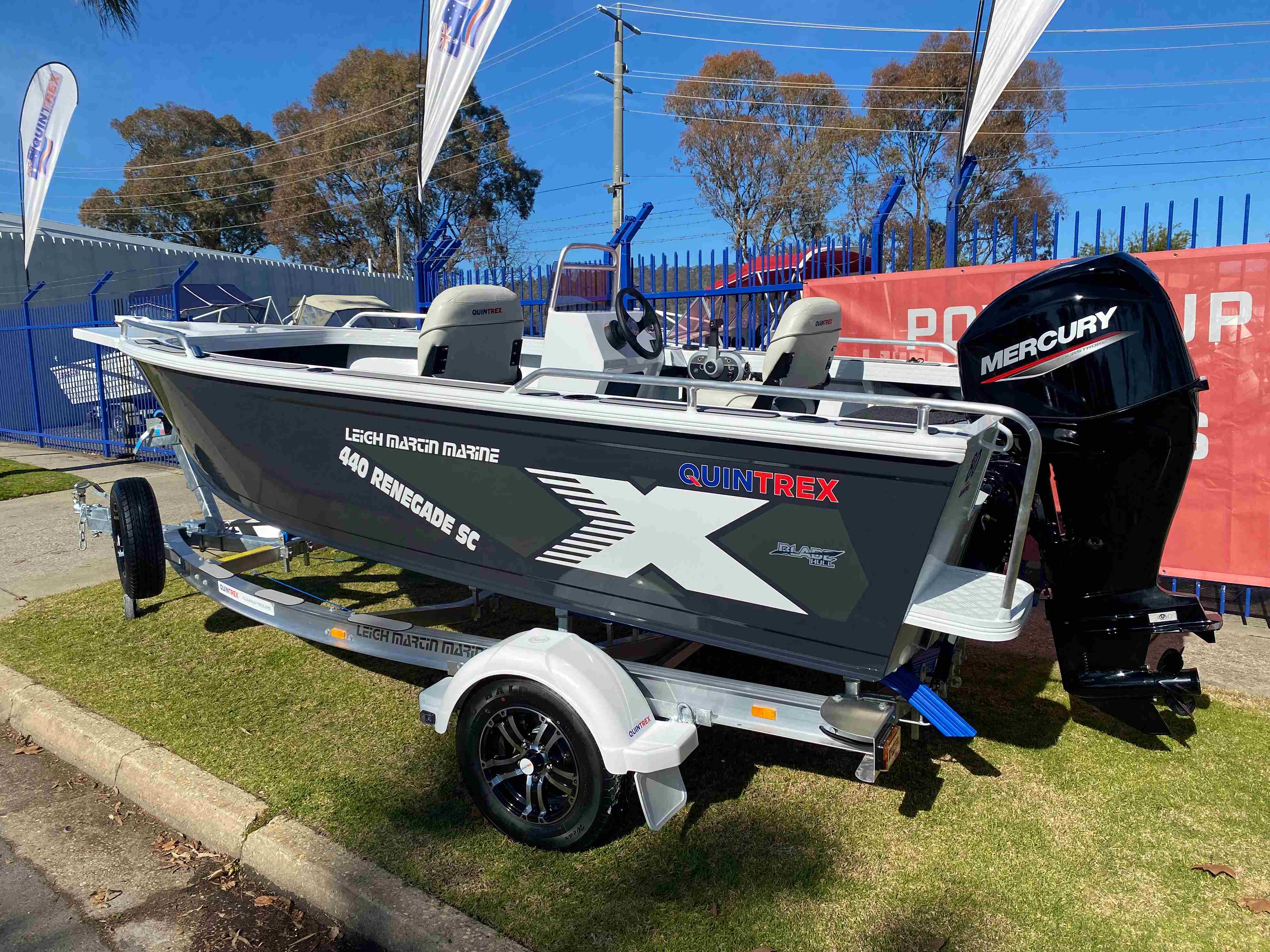 quintrex boat for sale displayed