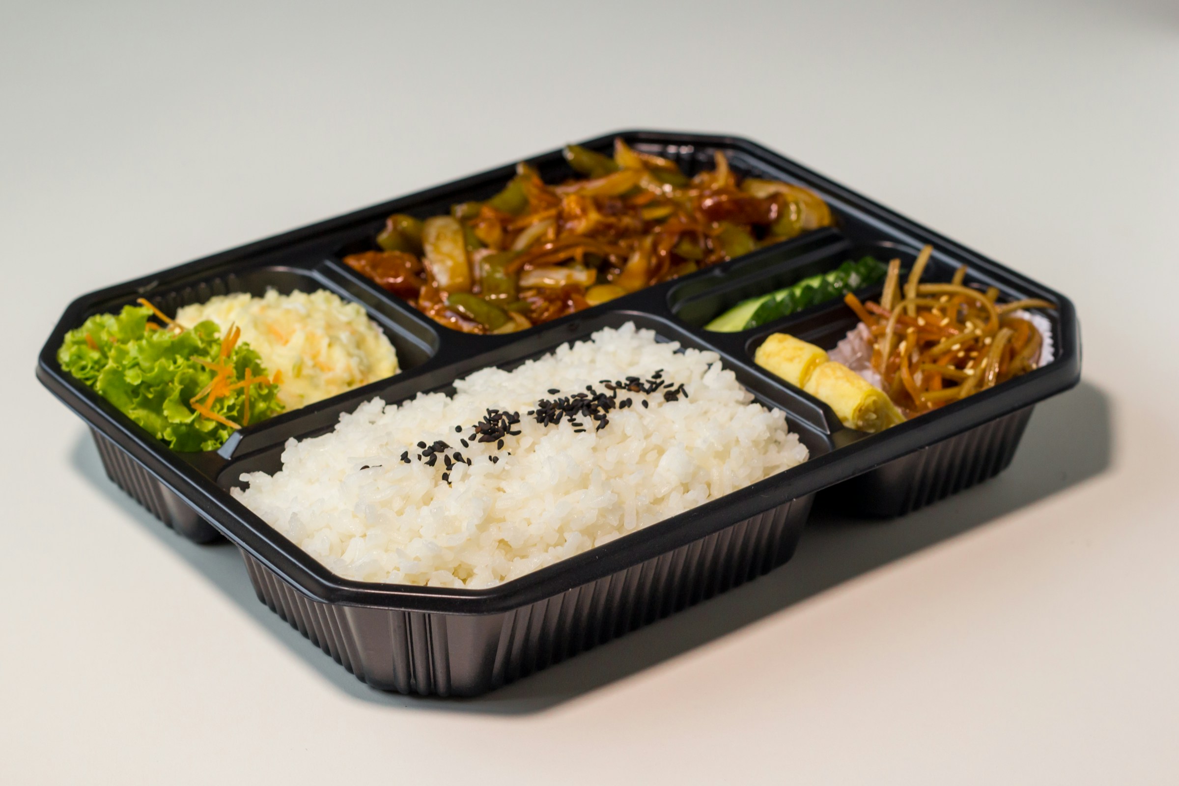 Bento with healthy food.