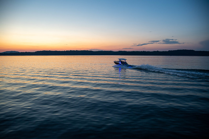 boat at sea.