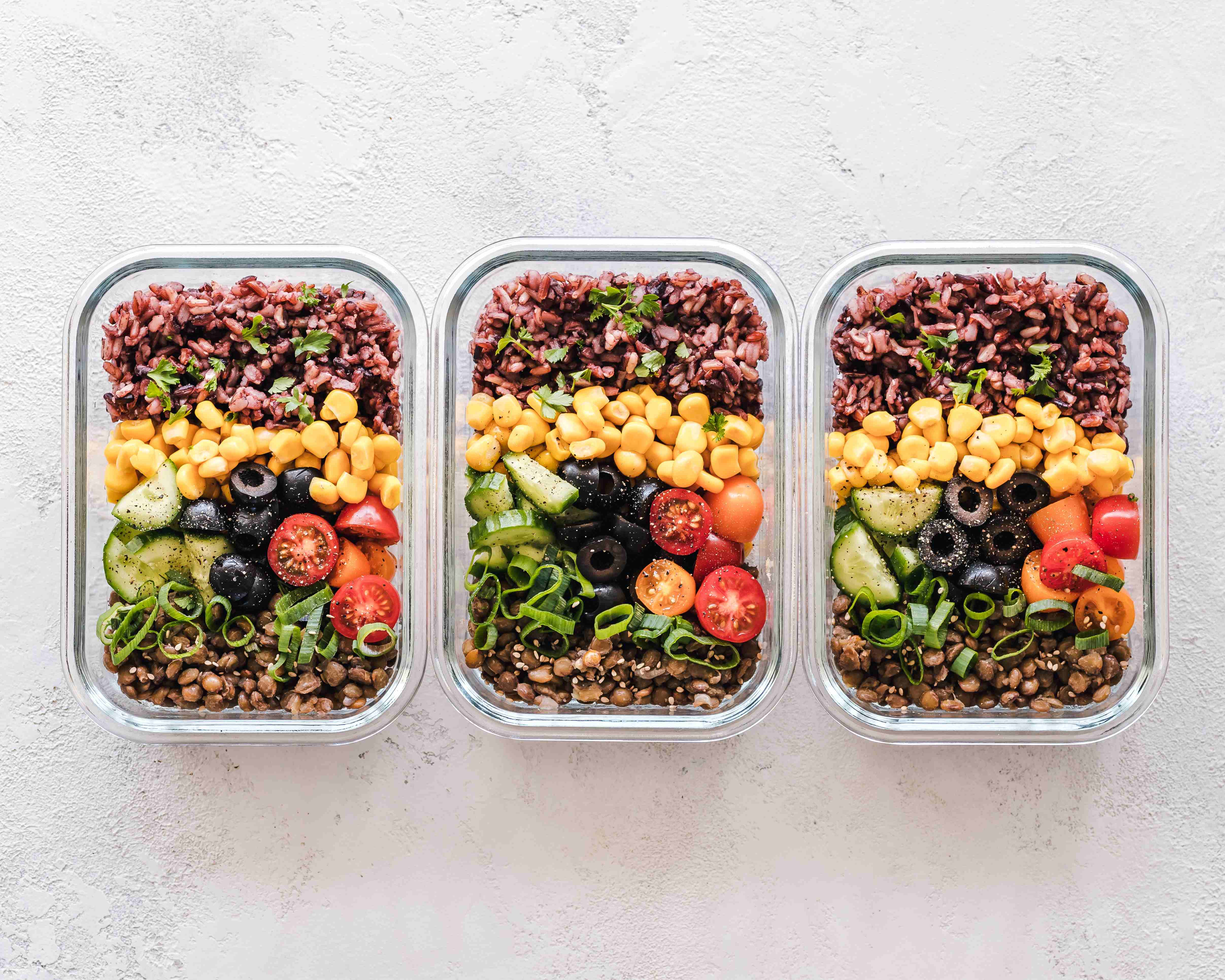 Flat Lay Photography of Three Tray of Foods.